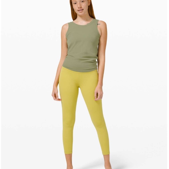 Lululemon Nulu Fold Classic Fit Yoga Tank Top Rosemary Green - Picture 4 of 8